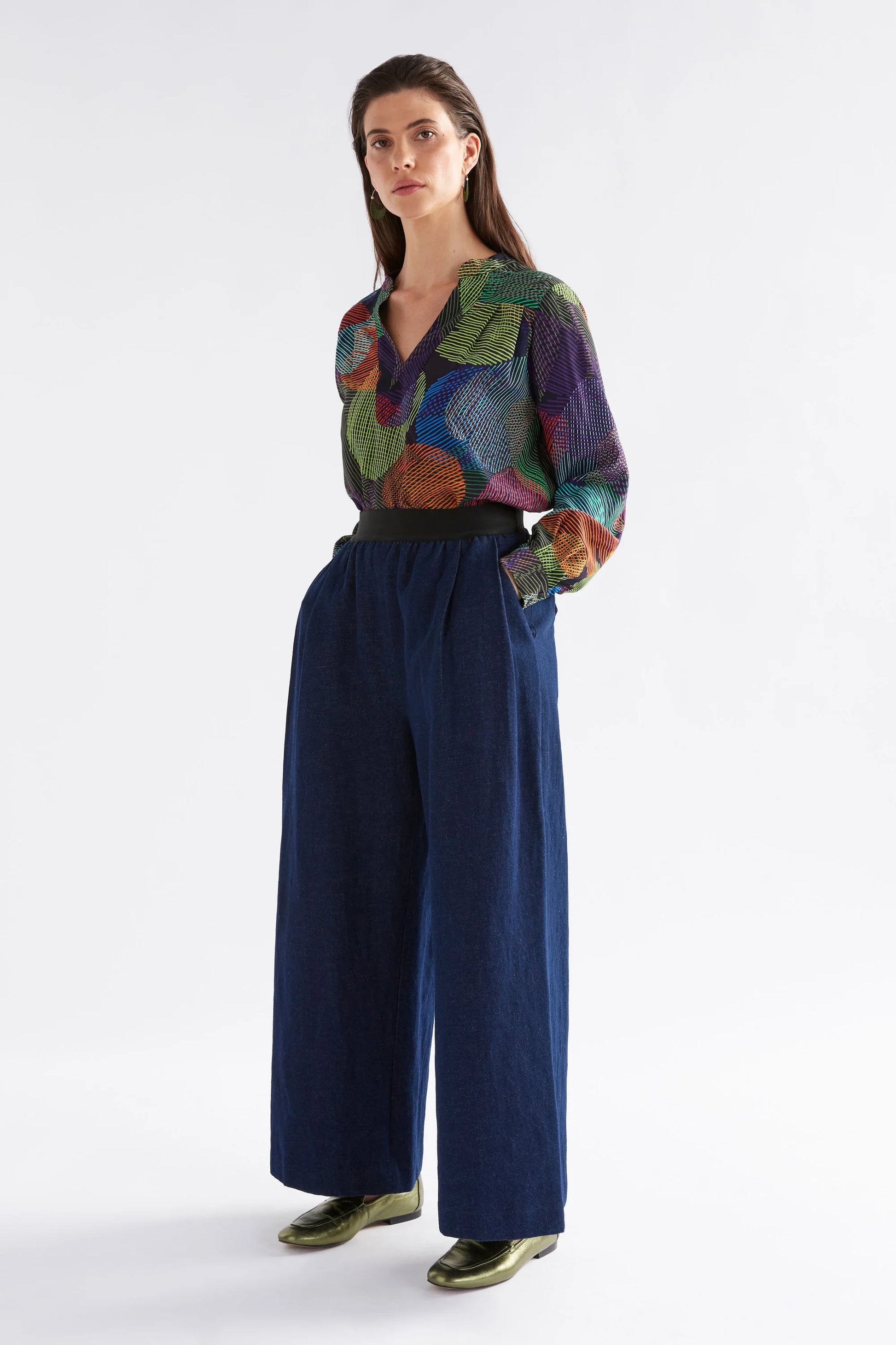 Elk Maar Ombra print long sleeve top.