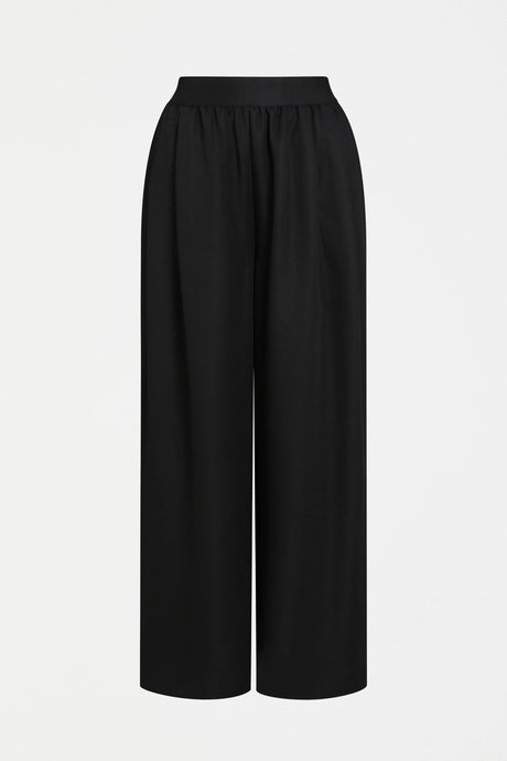 Elk Sepp pants in black, with elastic waist.