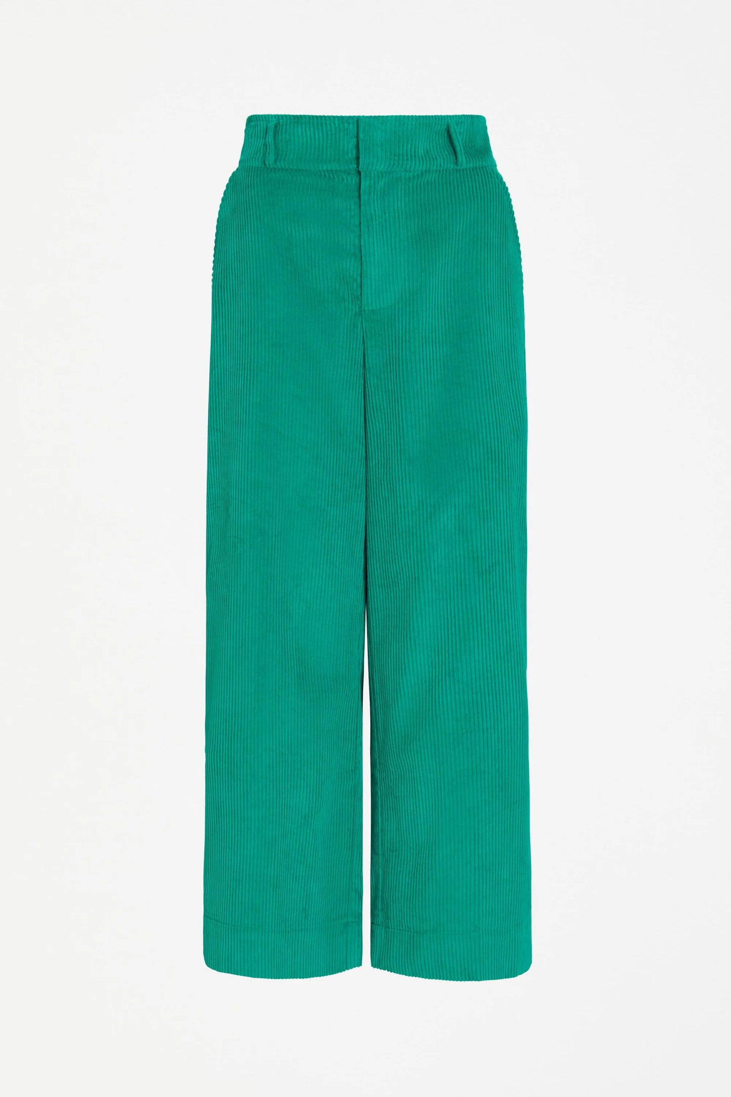 Elk Rhes organic cotton corduroy wide leg pants in island green.