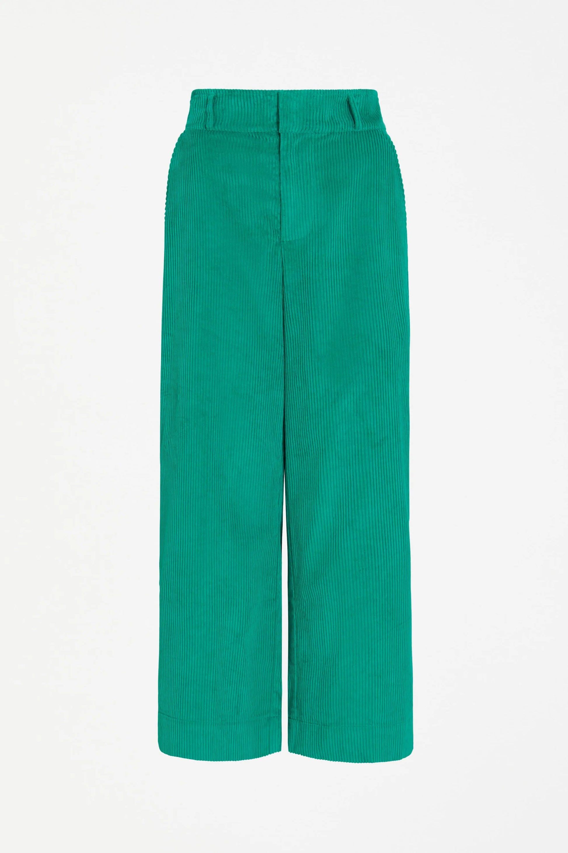 Elk Rhes organic cotton corduroy wide leg pants in island green.