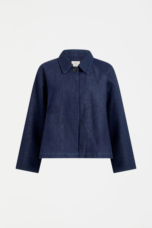 Elk Decla denim jacket cotton and linen blend.