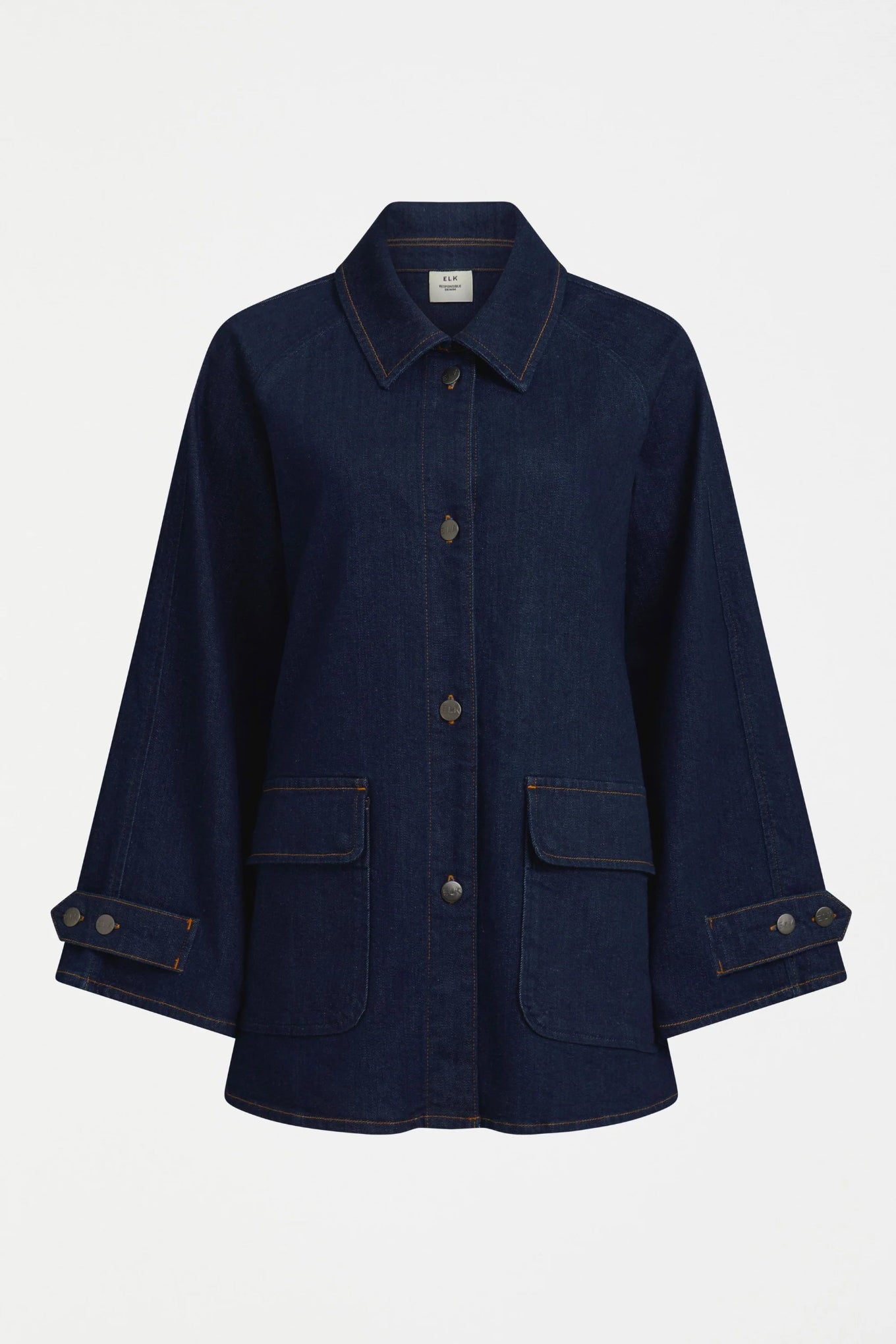 Elk Myes jacket dark denim A-line