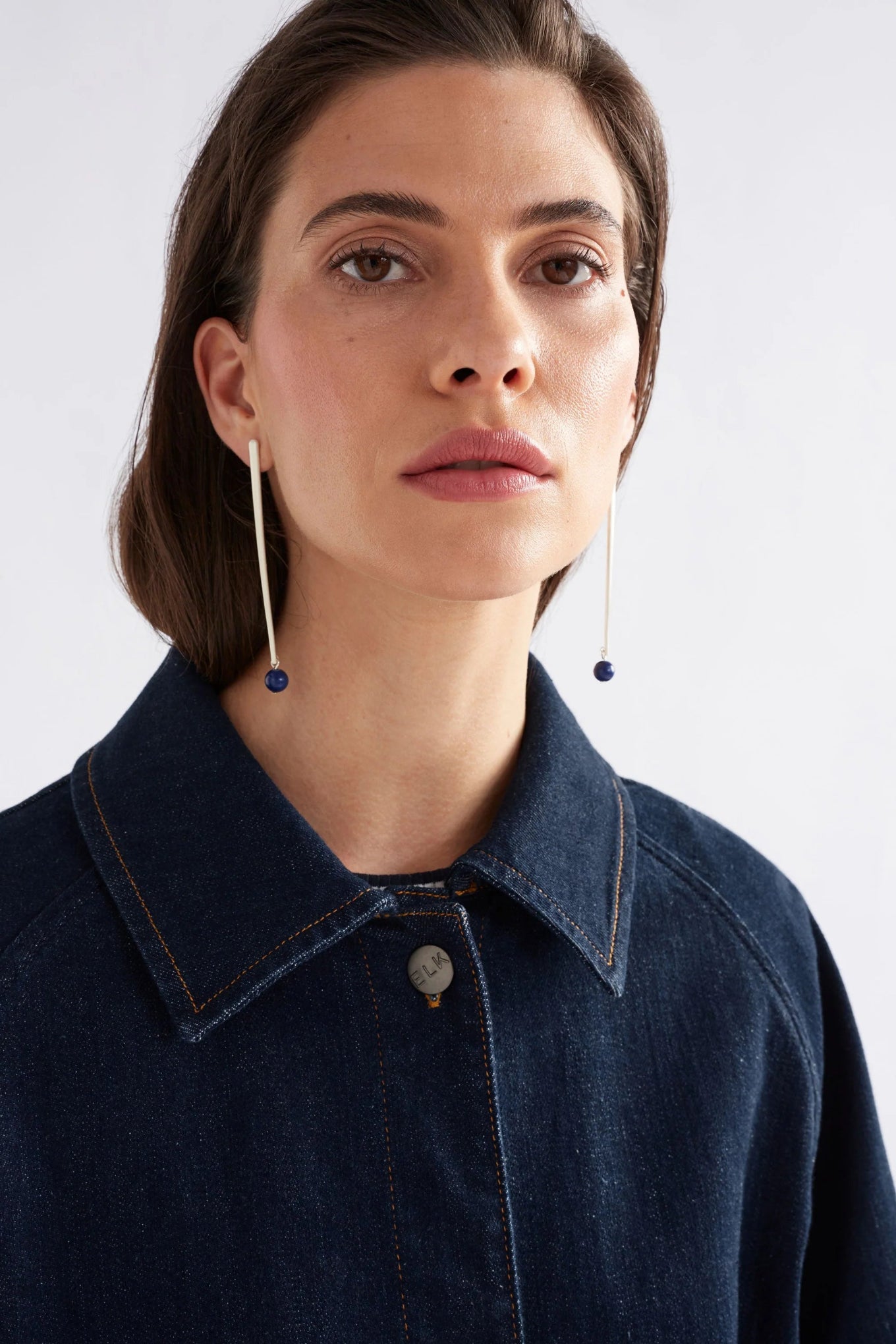 Elk Myes jacket dark denim A-line