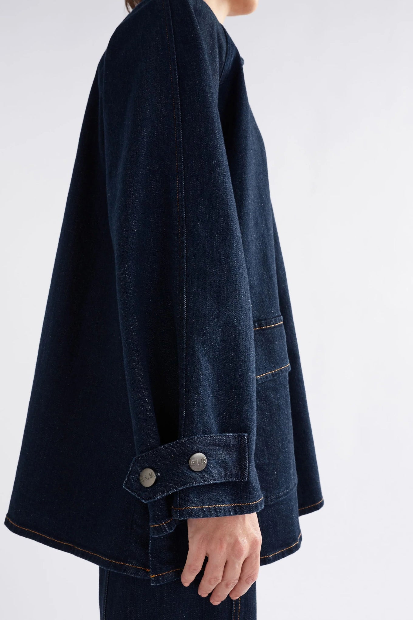 Elk Myes jacket dark denim A-line