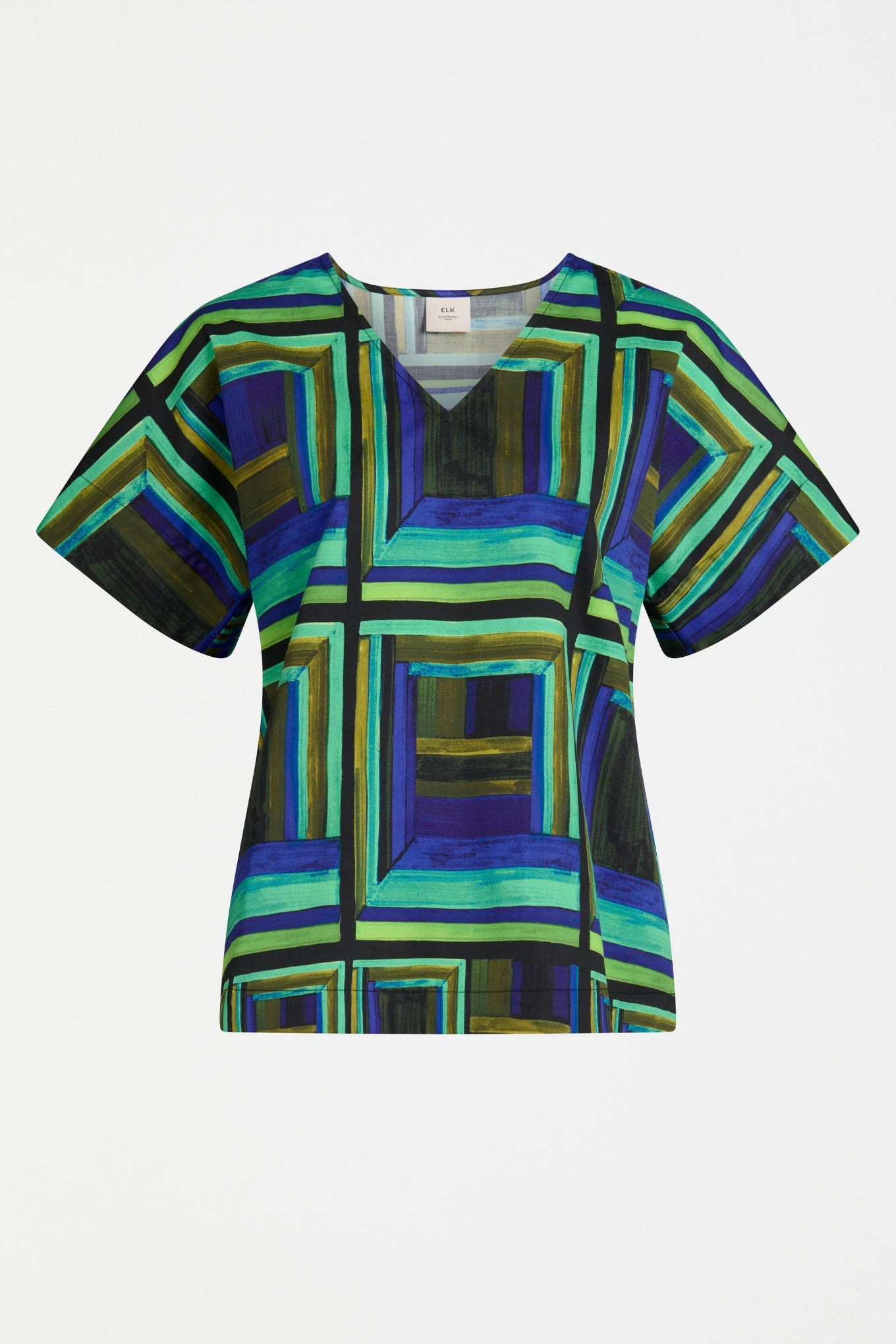 Elk Ideell viscose top in Salone print.