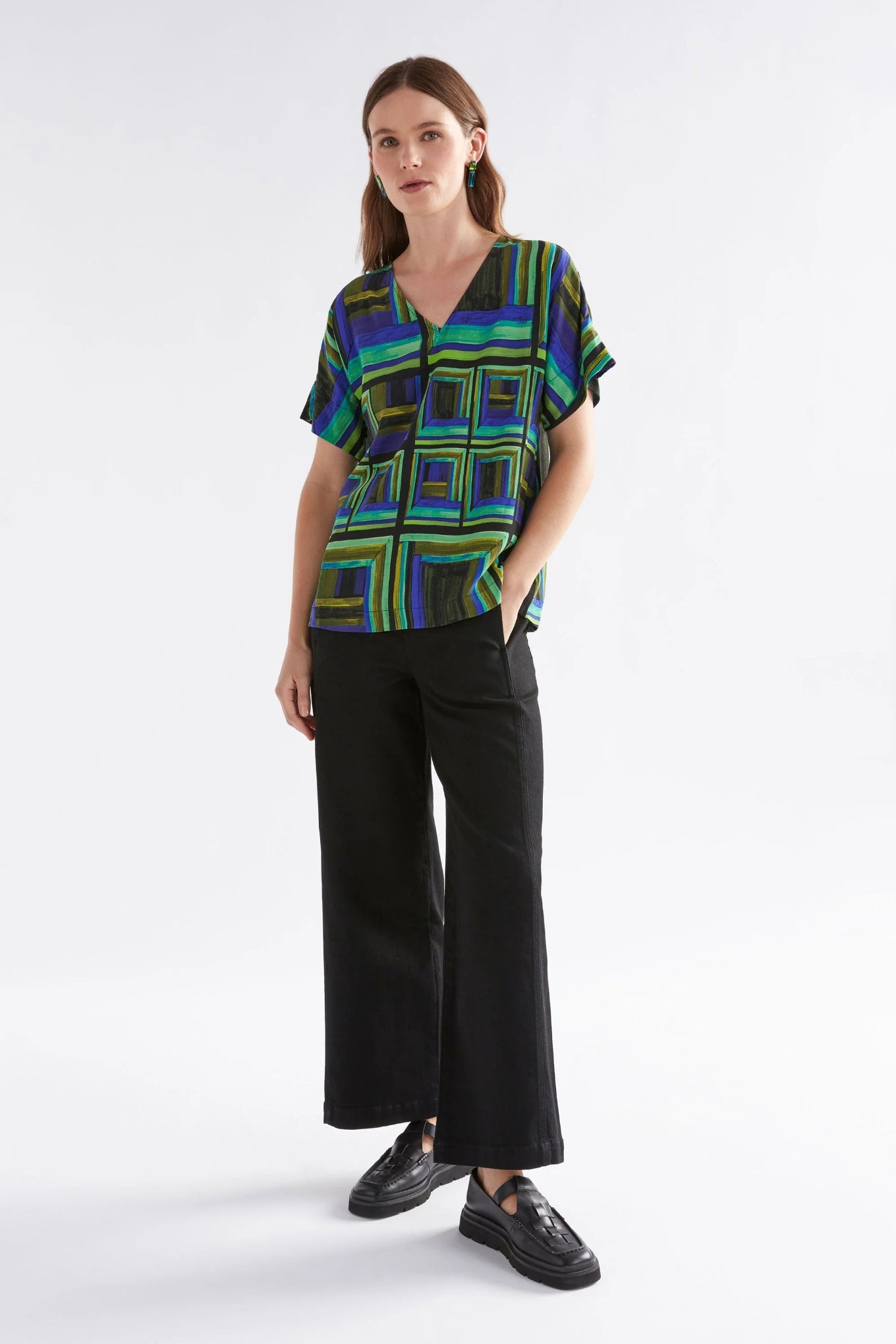 Elk Ideell viscose top in Salone print.