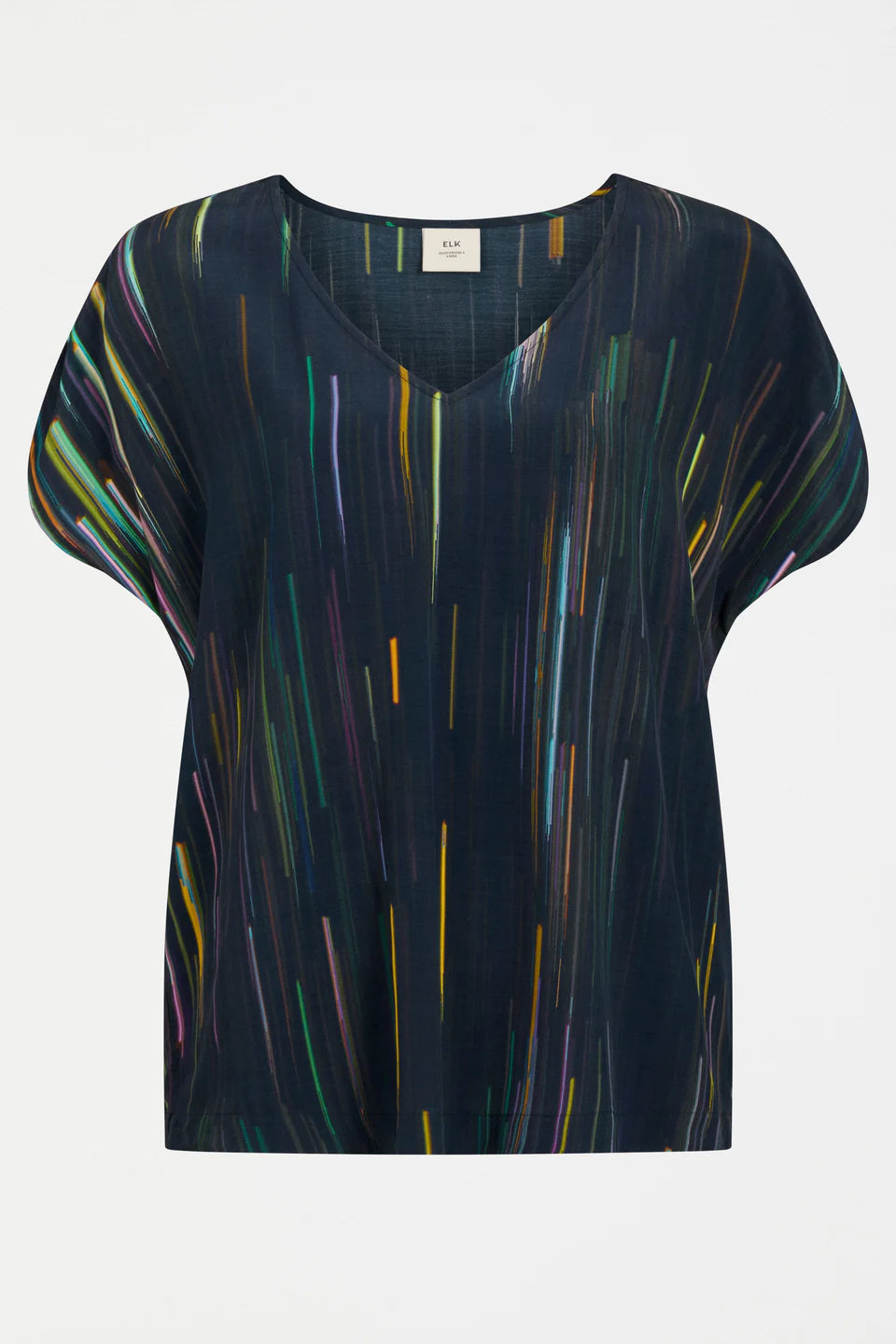 Elk Kayra V-neck top - Alinea print