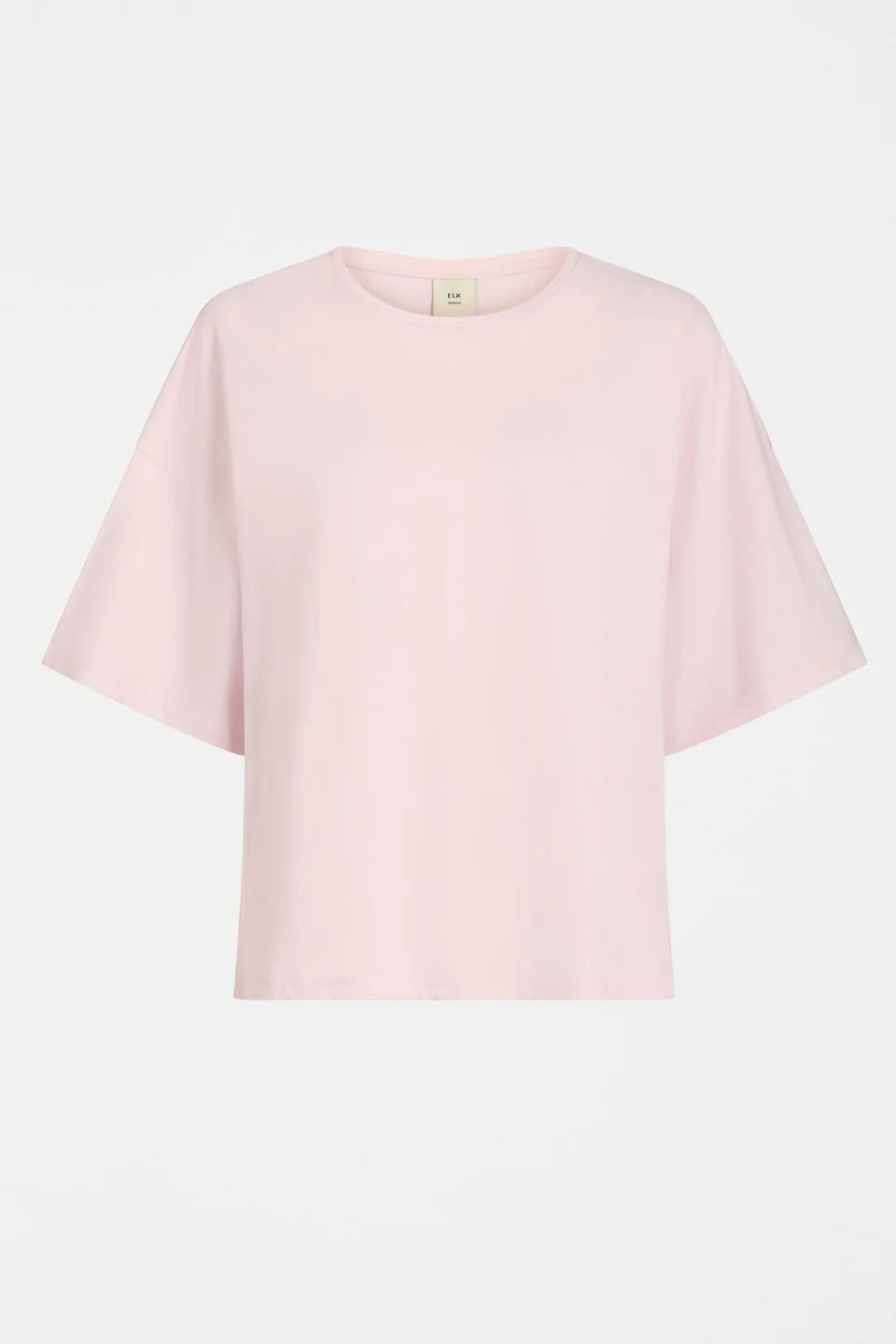 Elk Kovaa tee organic cotton in Mallow light pink.