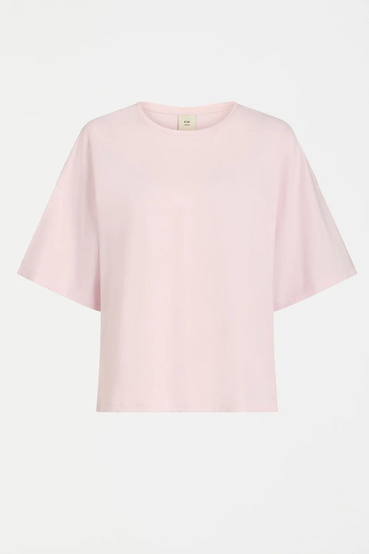 Elk Kovaa tee organic cotton in Mallow light pink.