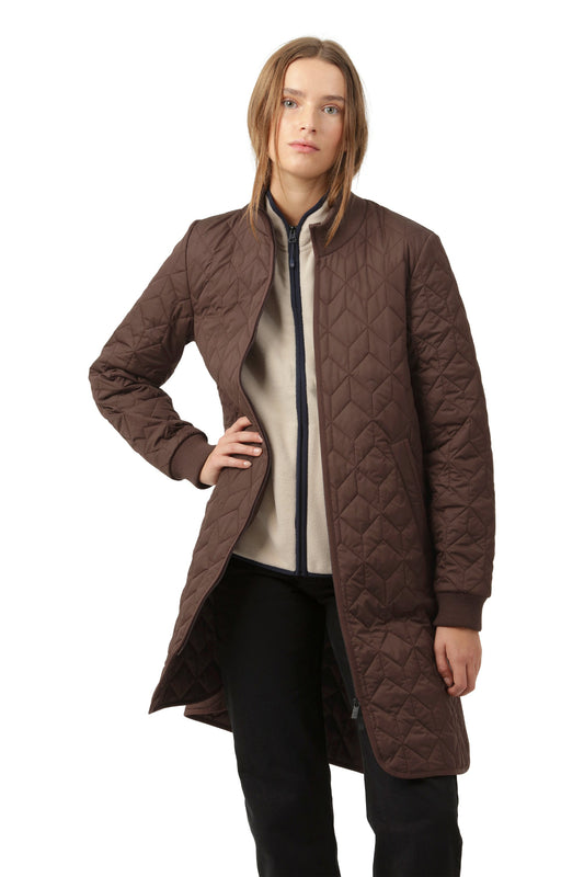Ilse Jacobsen Art06 quilted coat in ebony brown.