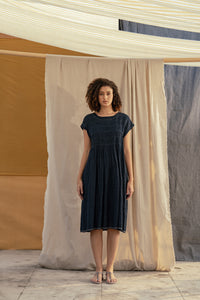 Dve Nayra dress - navy linen