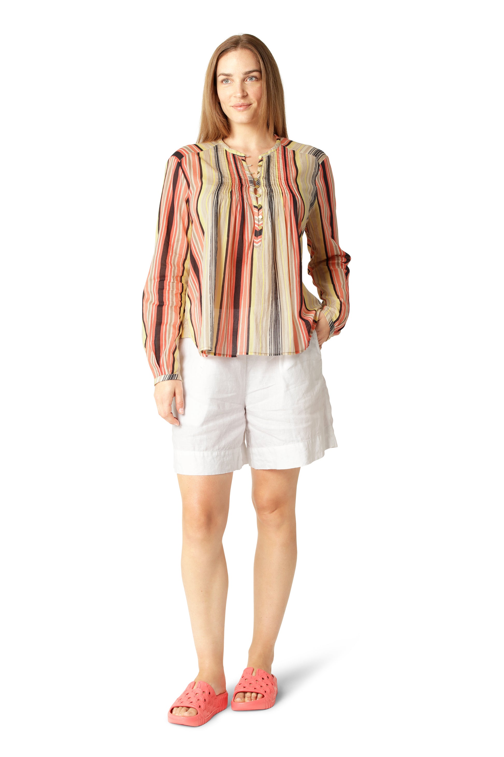 Ilse Jacobsen Birch EVA slide sandal in Dubarry coral.