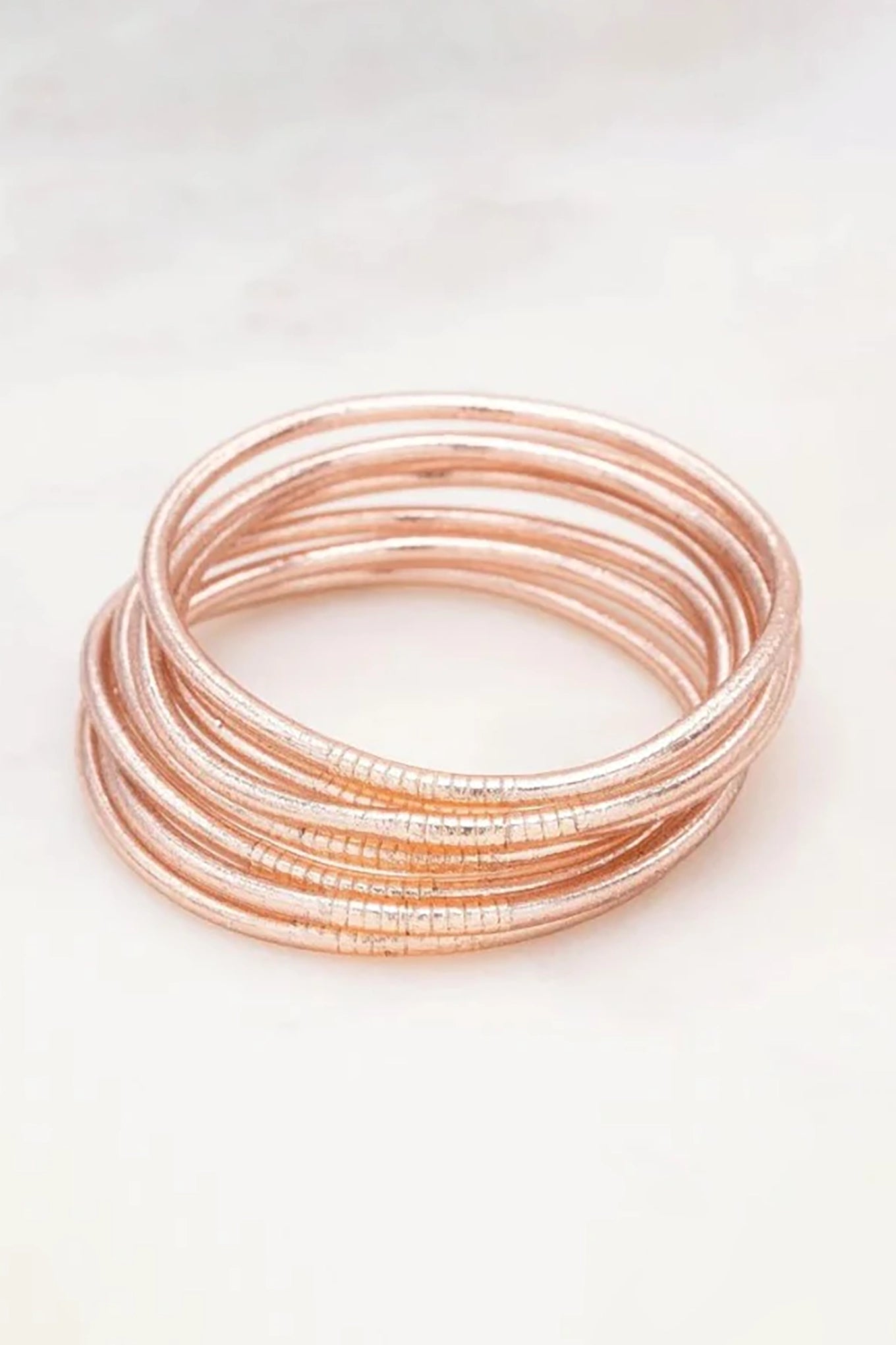 Buddhist bracelets champagne plain.