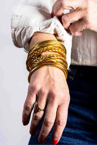 Buddhist bracelets light gold.