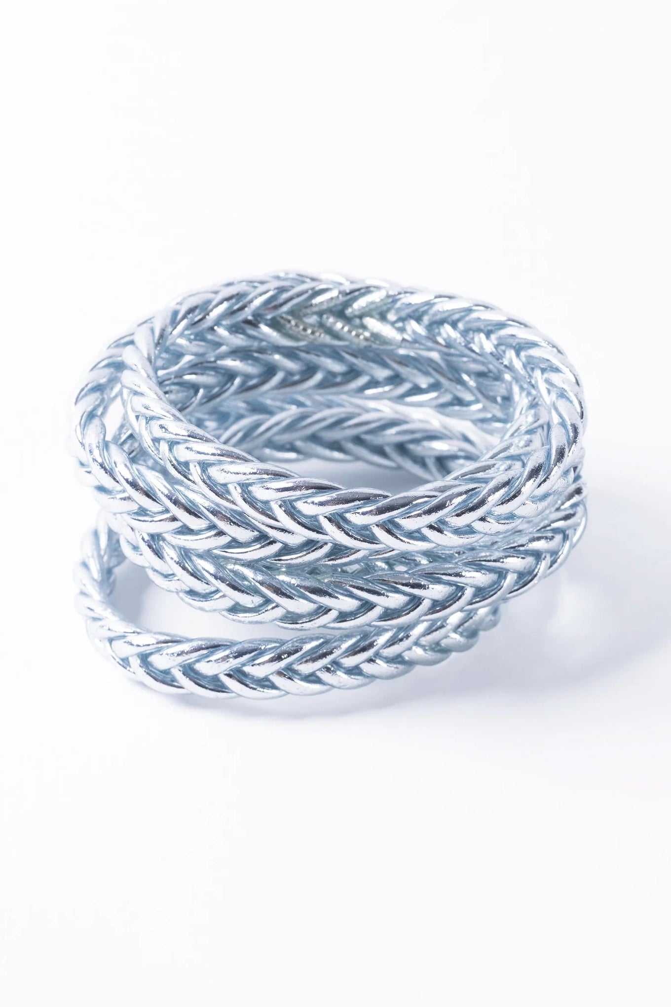 Buddhist bracelets silver braid.