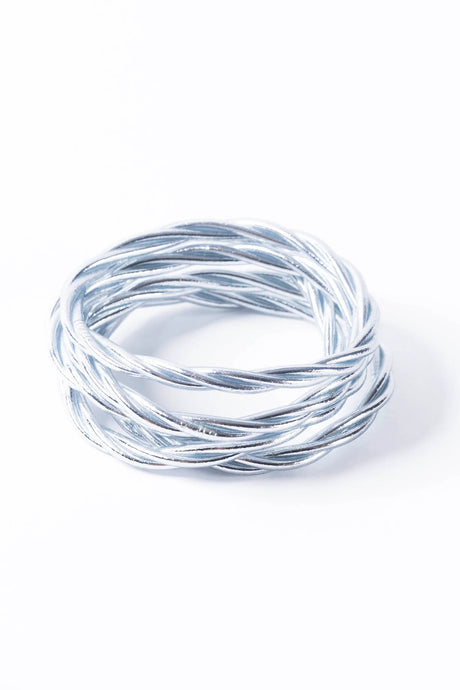 Buddhist bracelets silver twist.