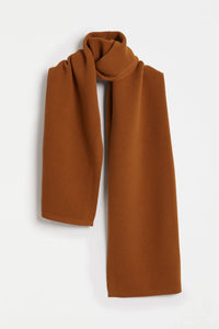 Neiu scarf cotton wool ottoman knit copper brown.