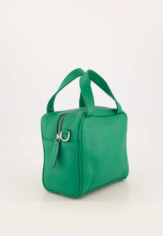 Nancybird Koren leather cross body or handbag in verdant green.