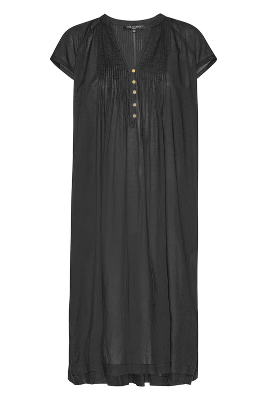 Ilse Jacobsen short sleeve cotton dress in dark indigo.