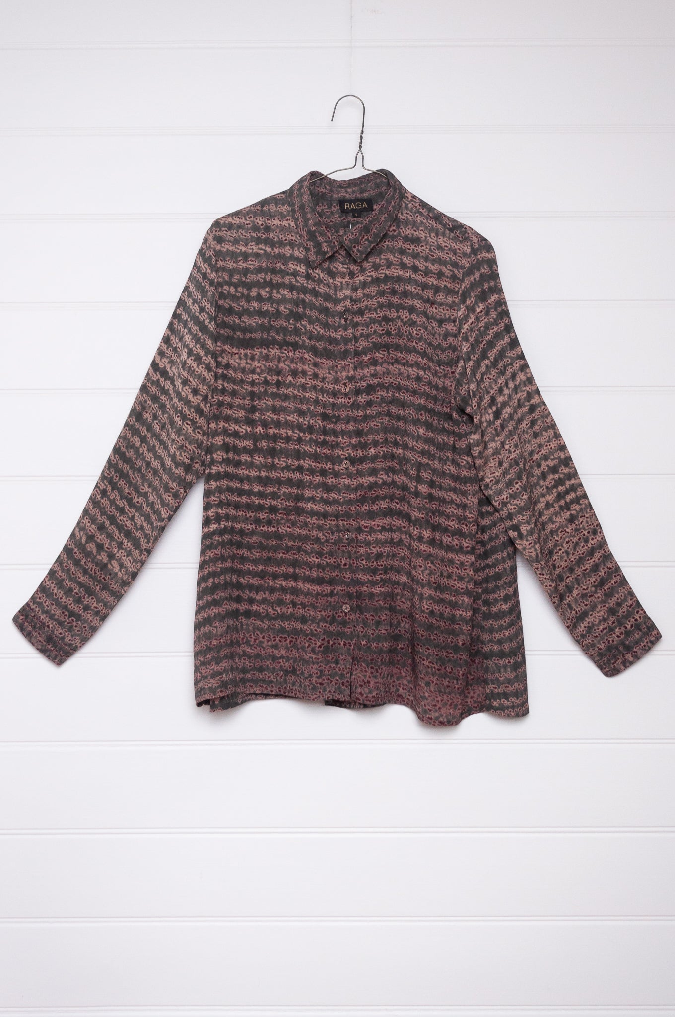 Raga Rasha shirt - petrol shibori
