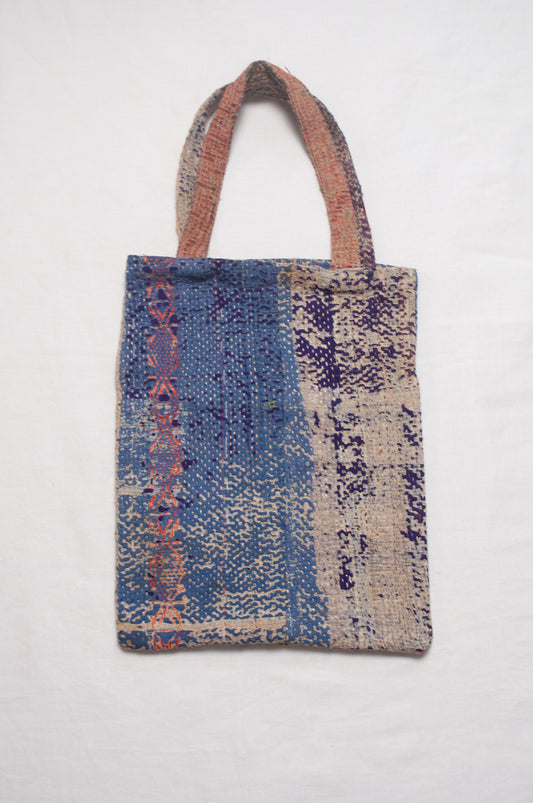 Vintage kantha quilt tote bag.