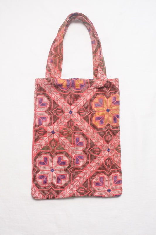 Vintage kantha quilt tote bag.