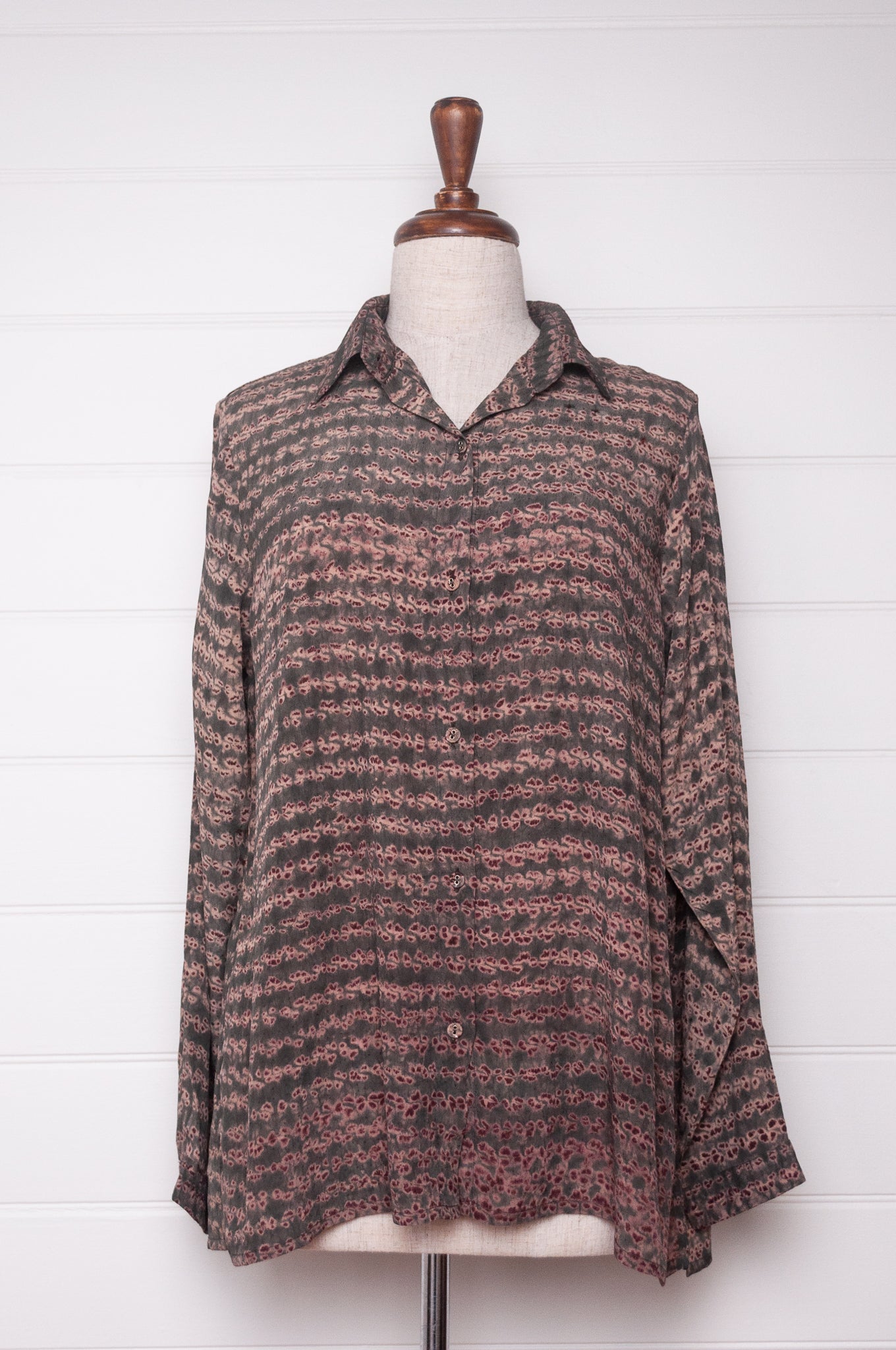 Raga Rasha shirt - petrol shibori
