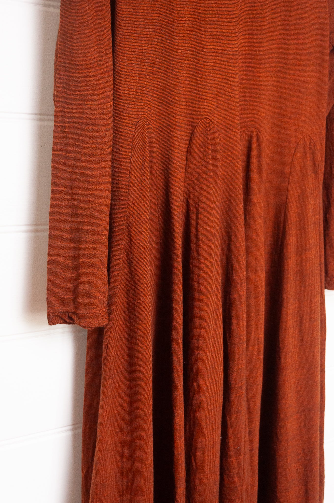 Valia merino wool jersey Prado dress in desert tan.