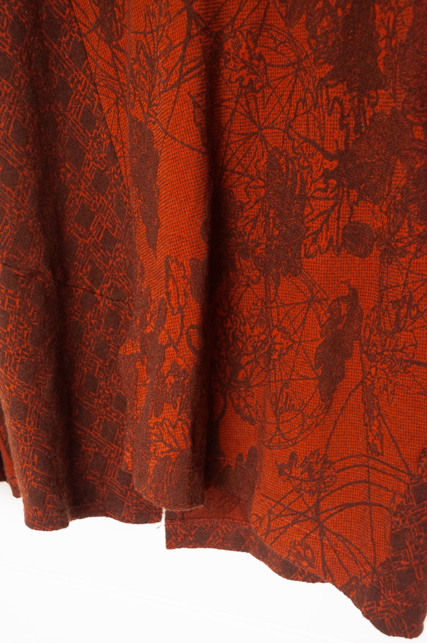 Valia merino wool jersey jacquard Crossroads pullover in desert.