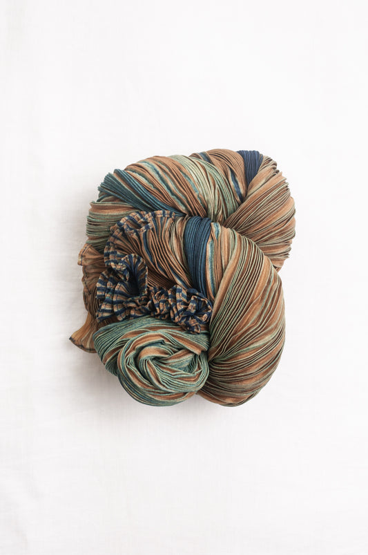 Neeru Kumar crinkle silk shibori scarf - verdigris