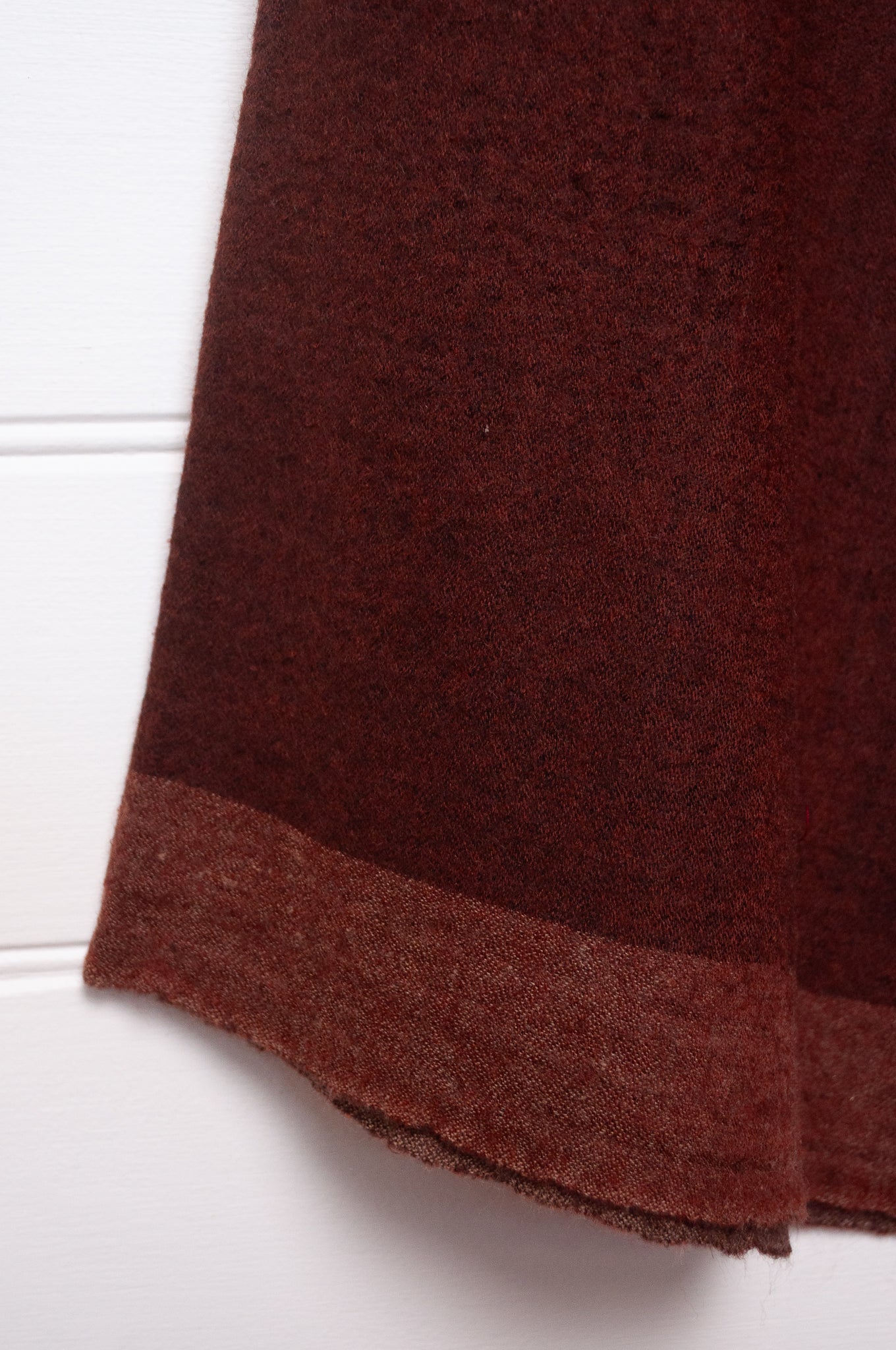 Dve Dityaa soft wool wide leg pants in pinecone russet brown.