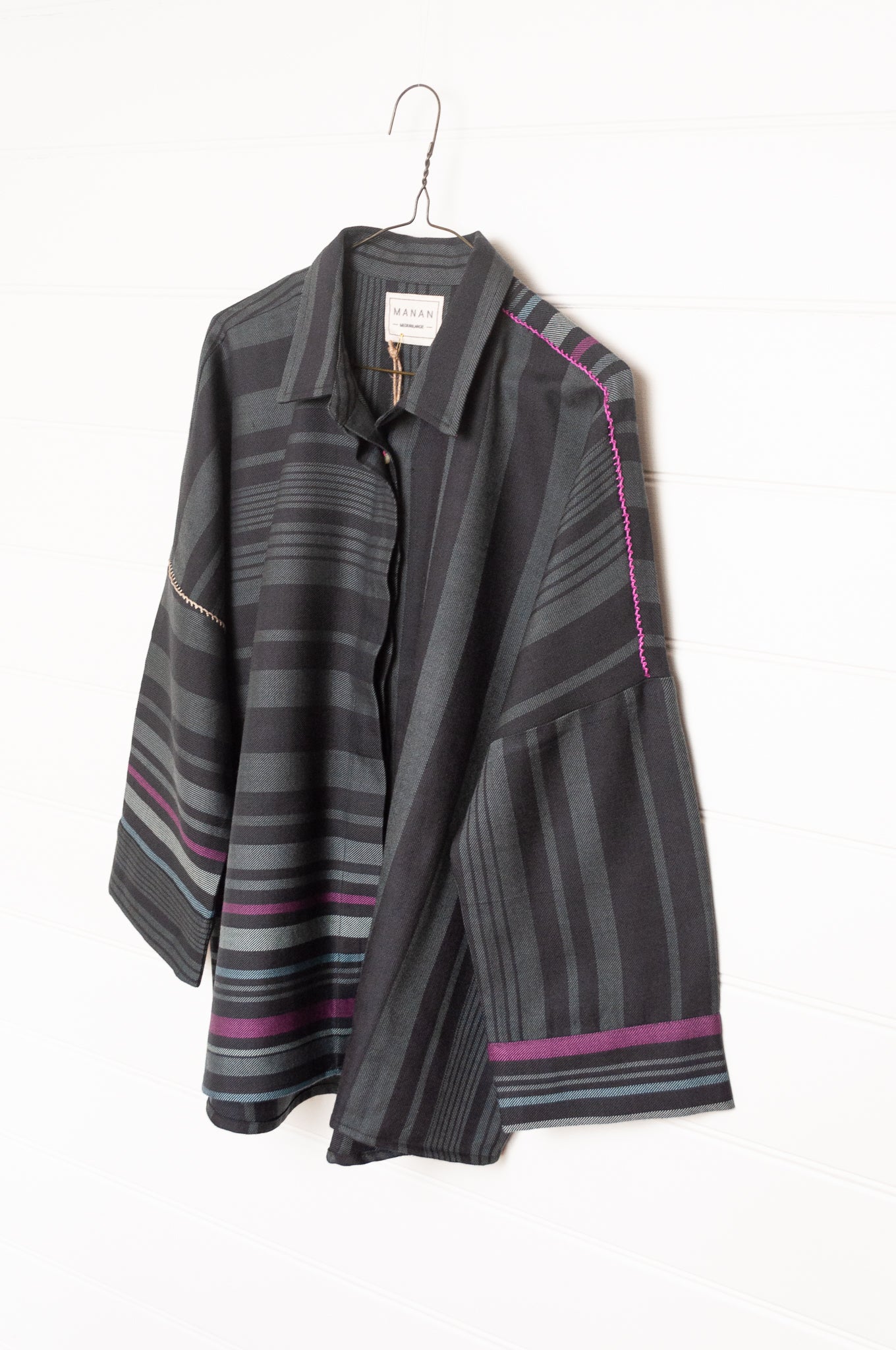 Manan Ellen dolman sleeve shirt - charcoal