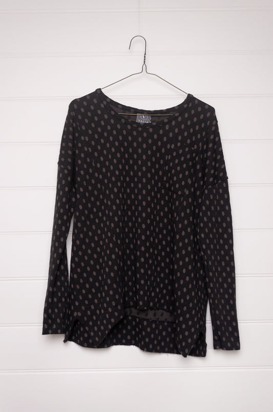 Valia Barcelona wool jersey tunic in slate.