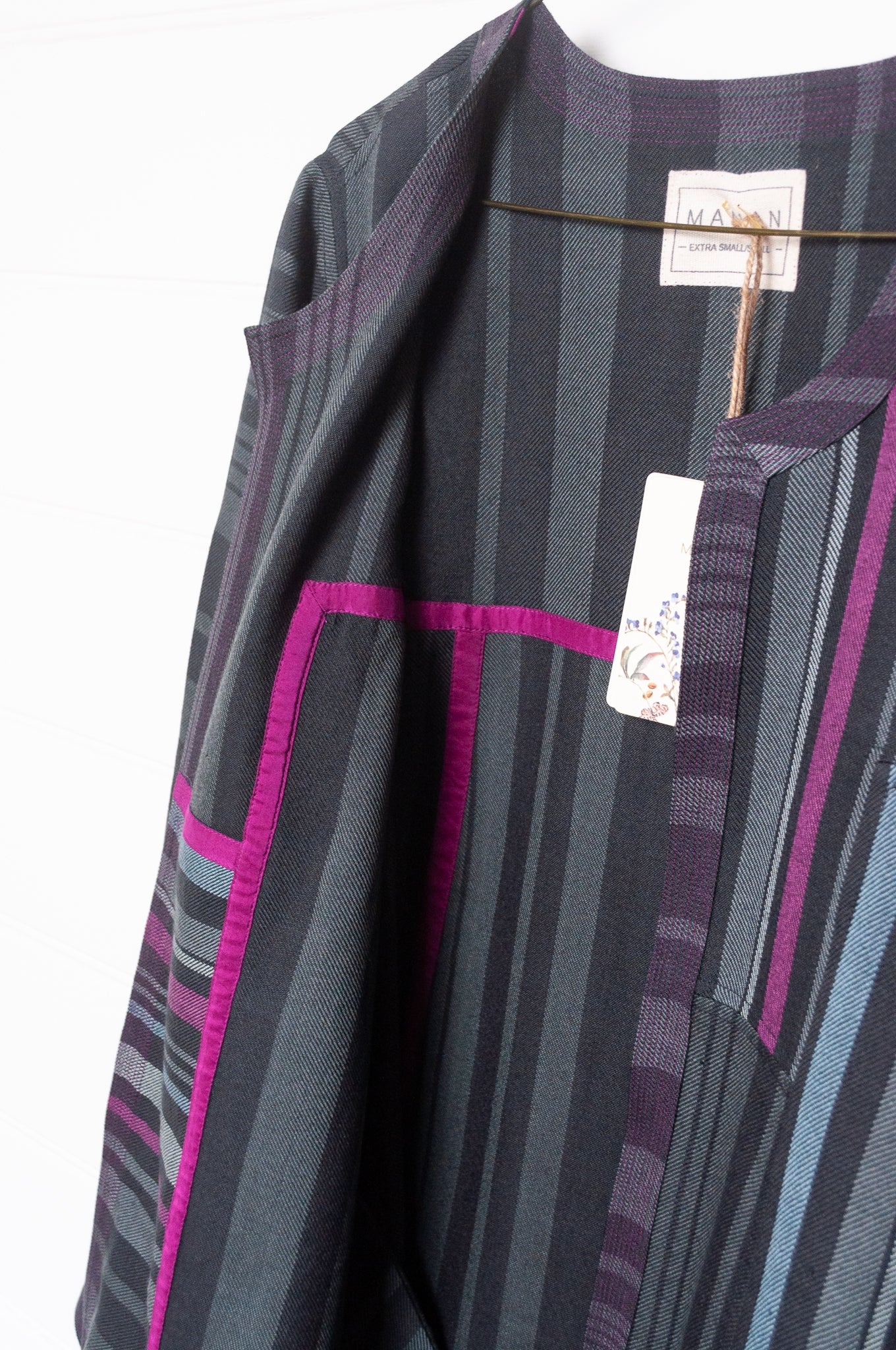Manan Thena reversible jacket - charcoal