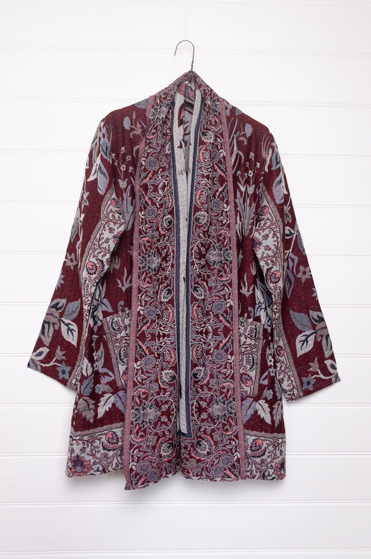 Manan Kami reversible wool jacket - Ruby garden
