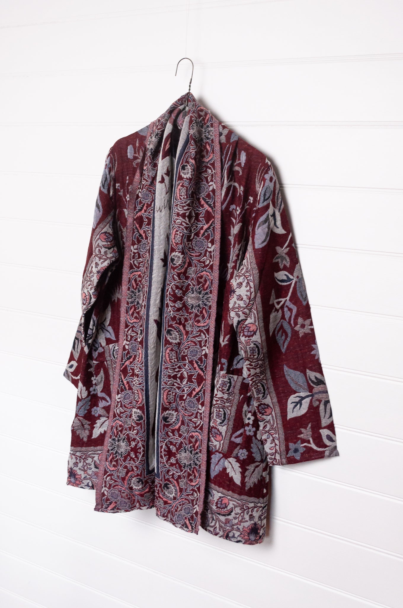 Manan Kami reversible wool jacket - Ruby garden