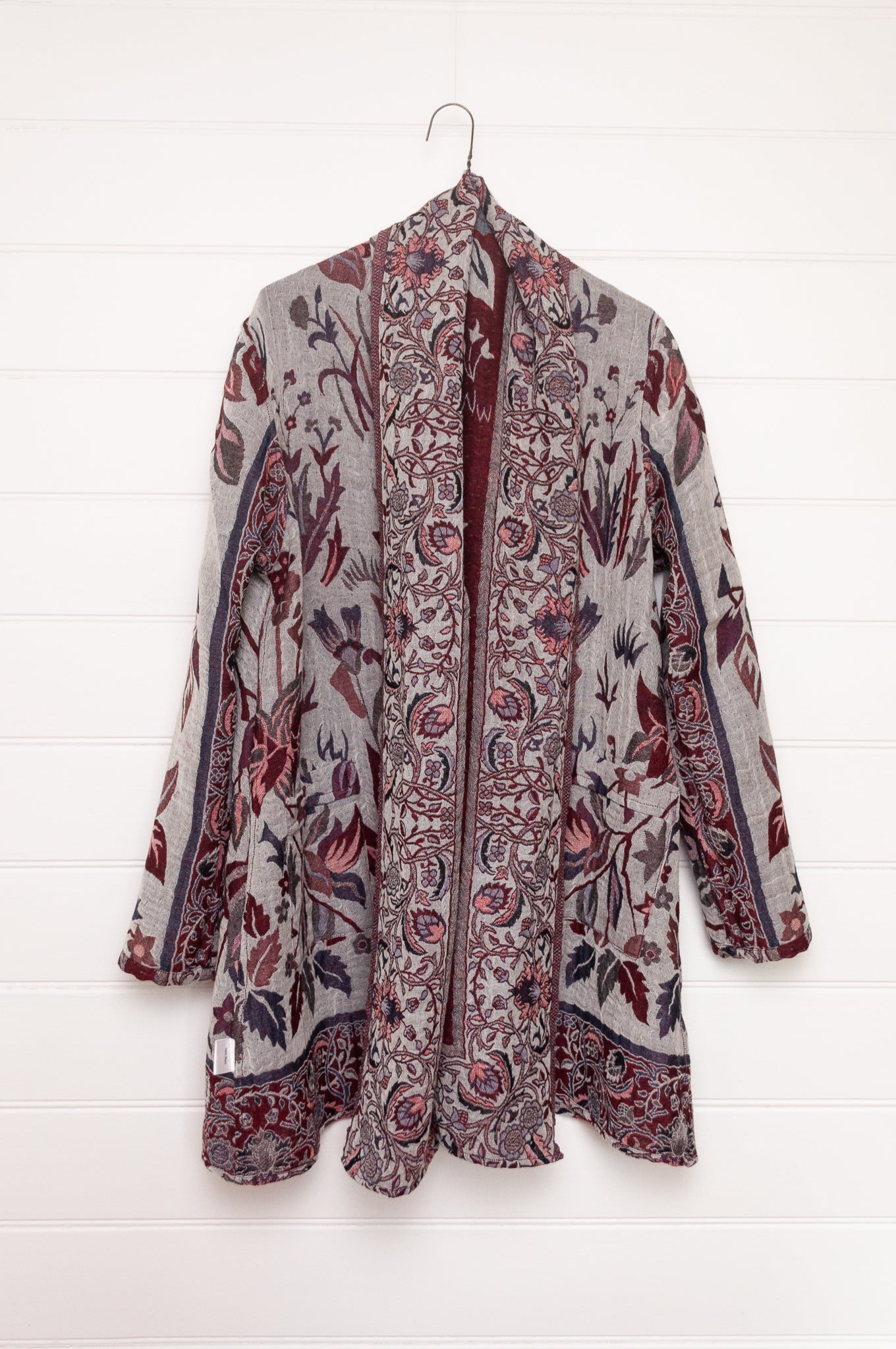 Manan Kami reversible wool jacket - Ruby garden