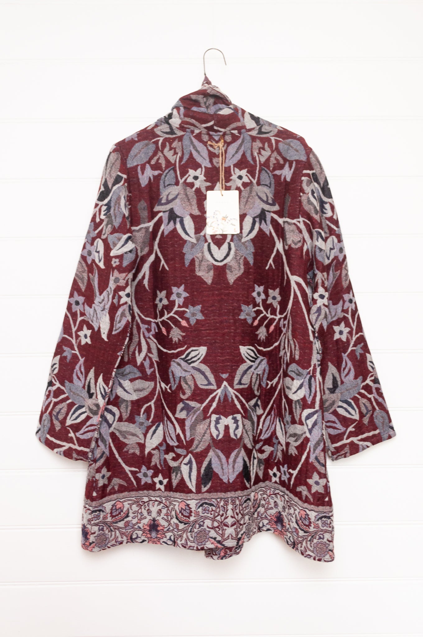 Manan Kami reversible wool jacket - Ruby garden