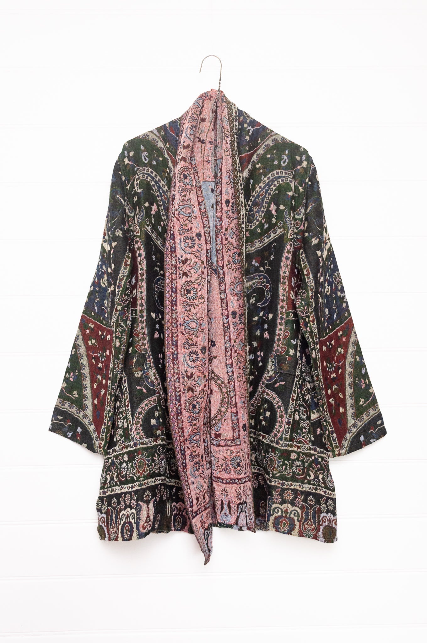 Manan Kami reversible wool jacket - Jewel paisley