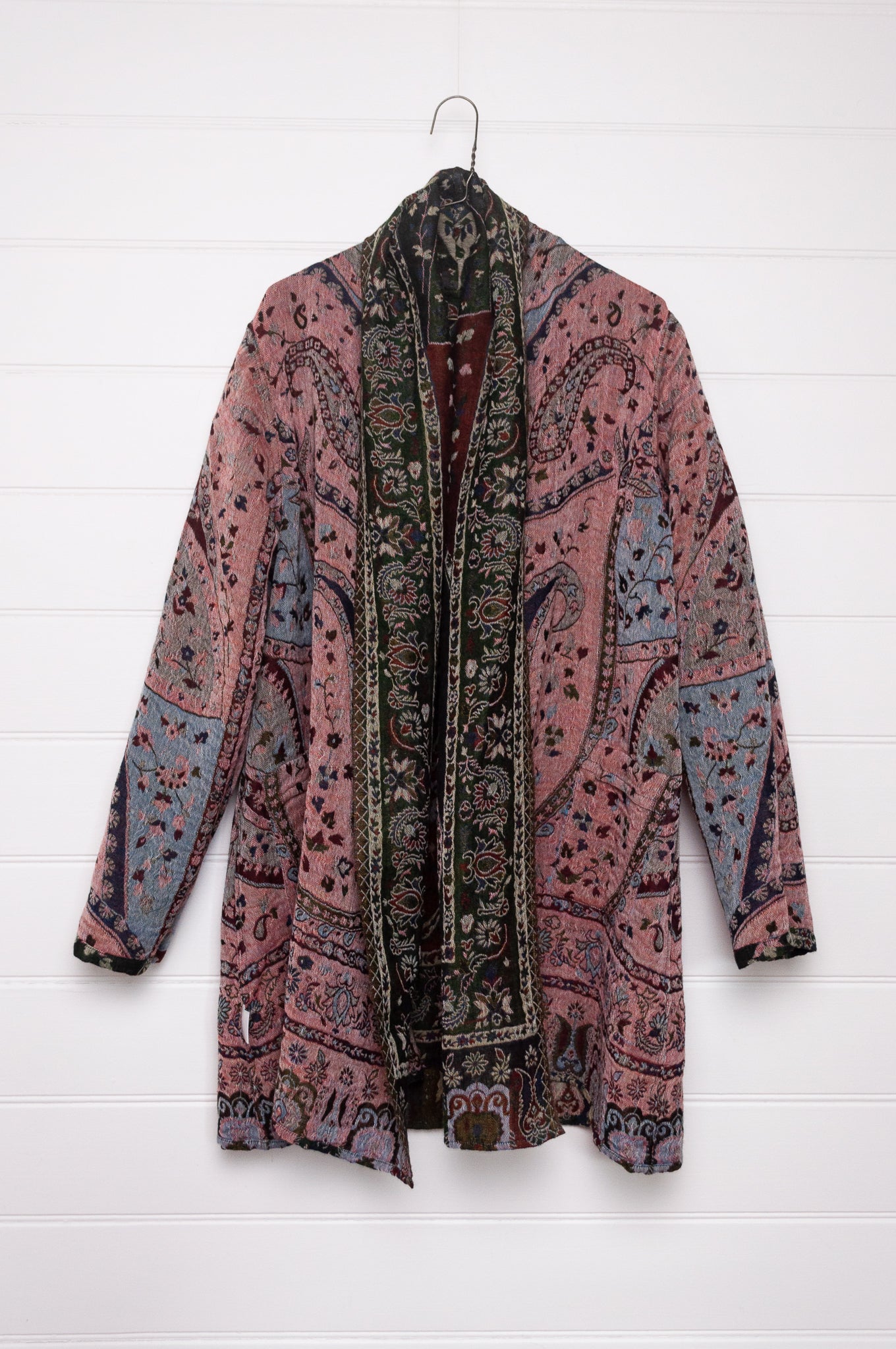 Manan Kami reversible wool jacket - Jewel paisley