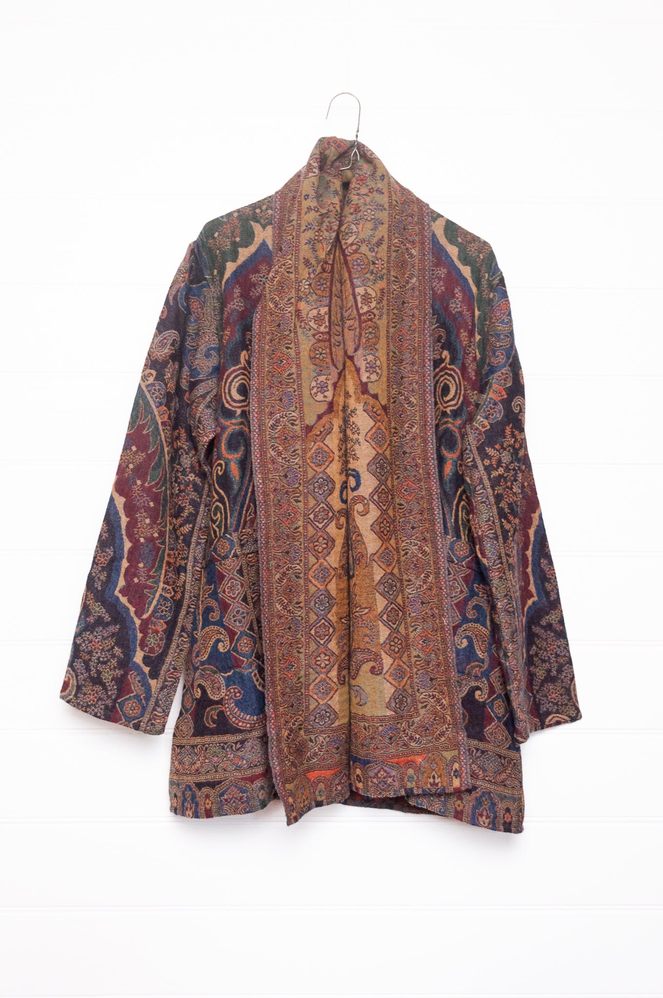 Manan Kami reversible wool jacket - Mahana jewel