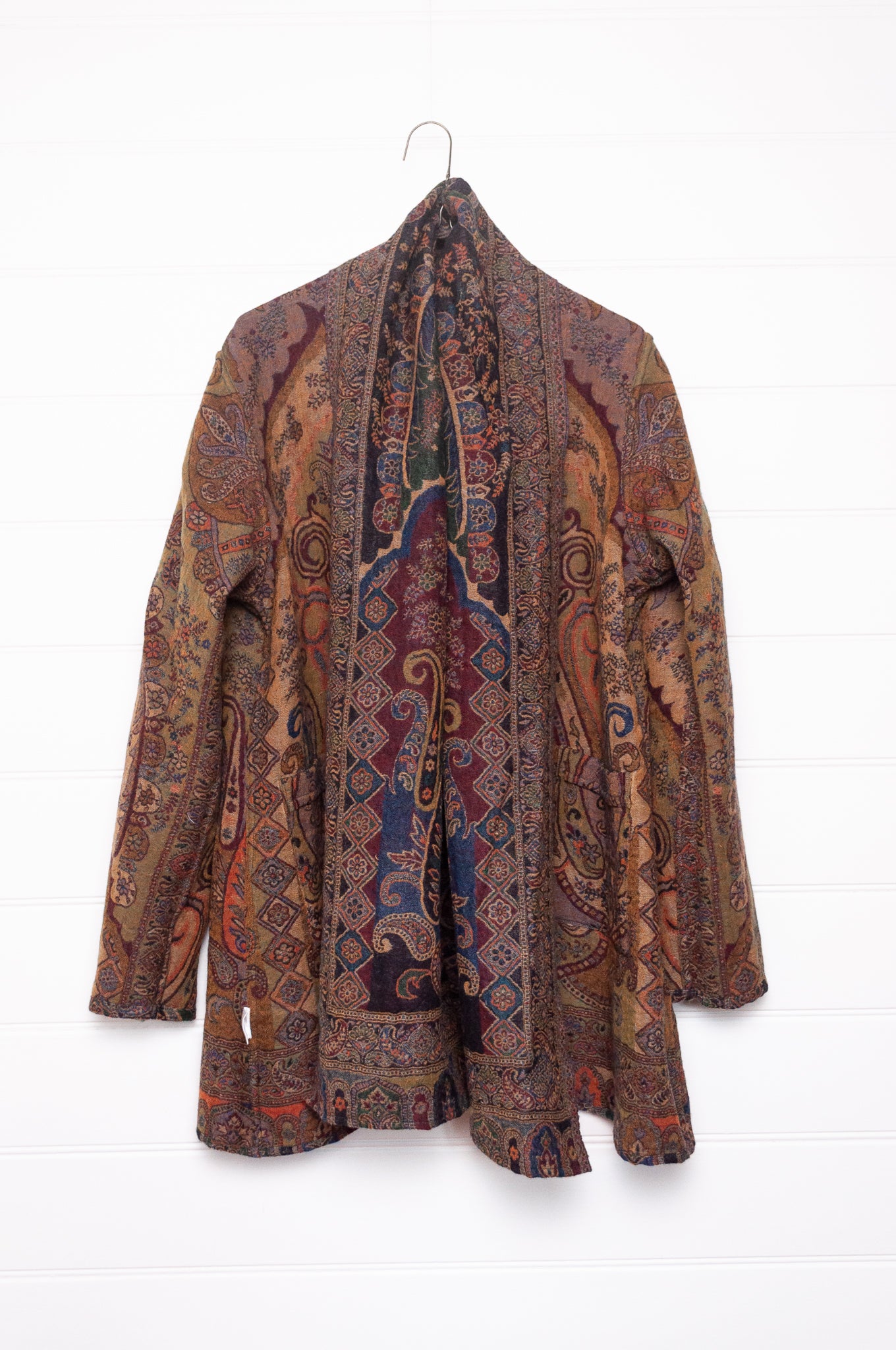 Manan Kami reversible wool jacket - Mahana jewel