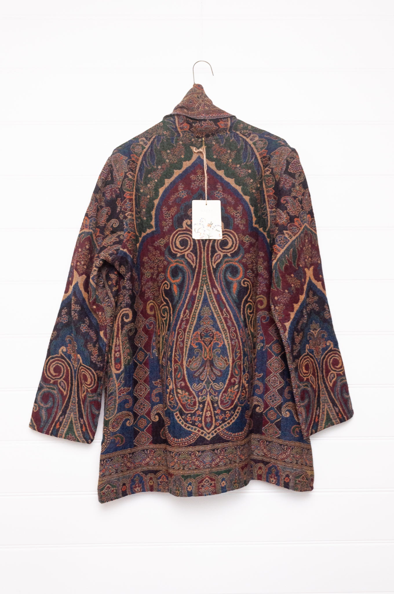 Manan Kami reversible wool jacket - Mahana jewel