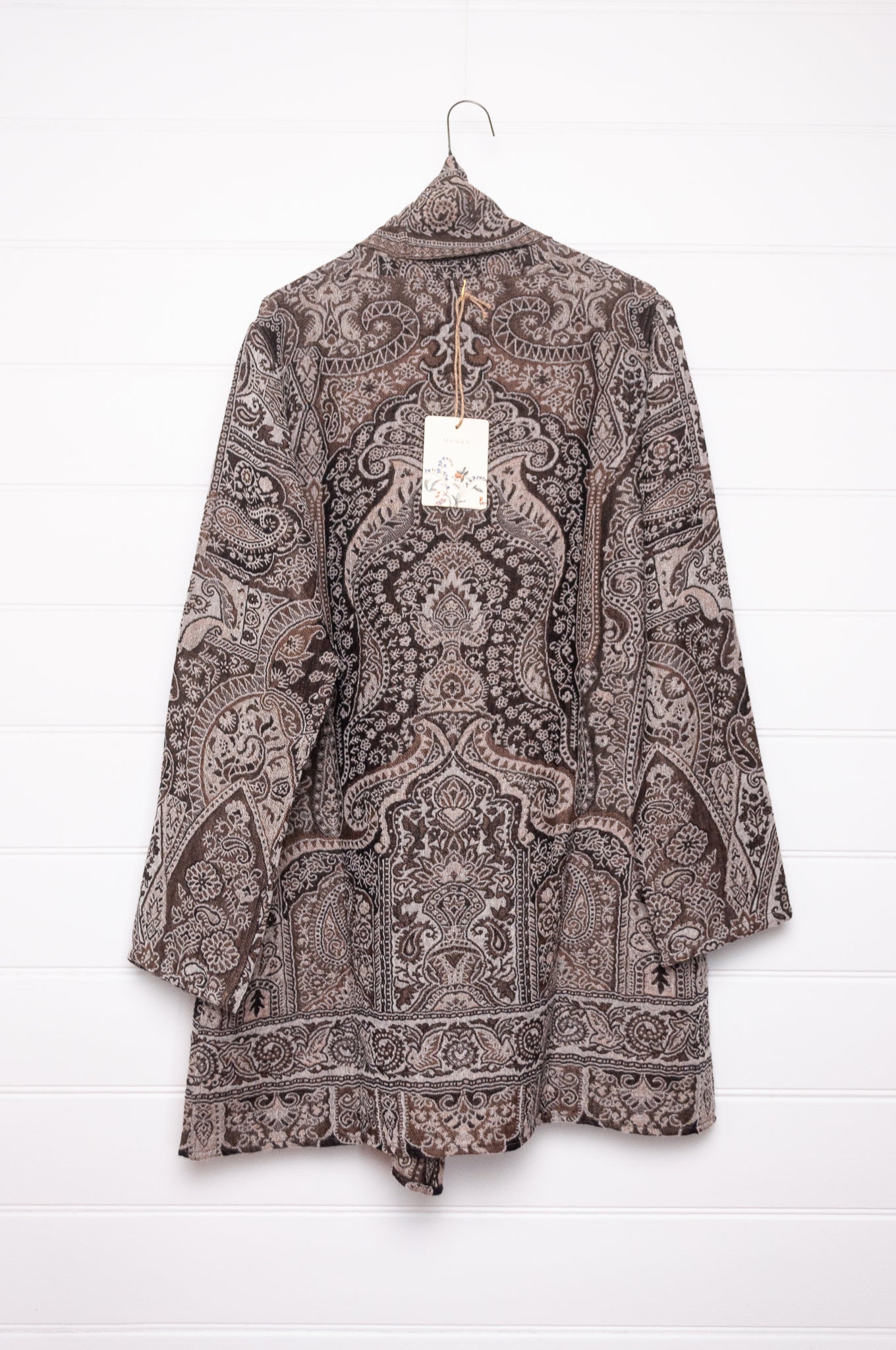 Manan Kami reversible wool jacket - Earth paisley