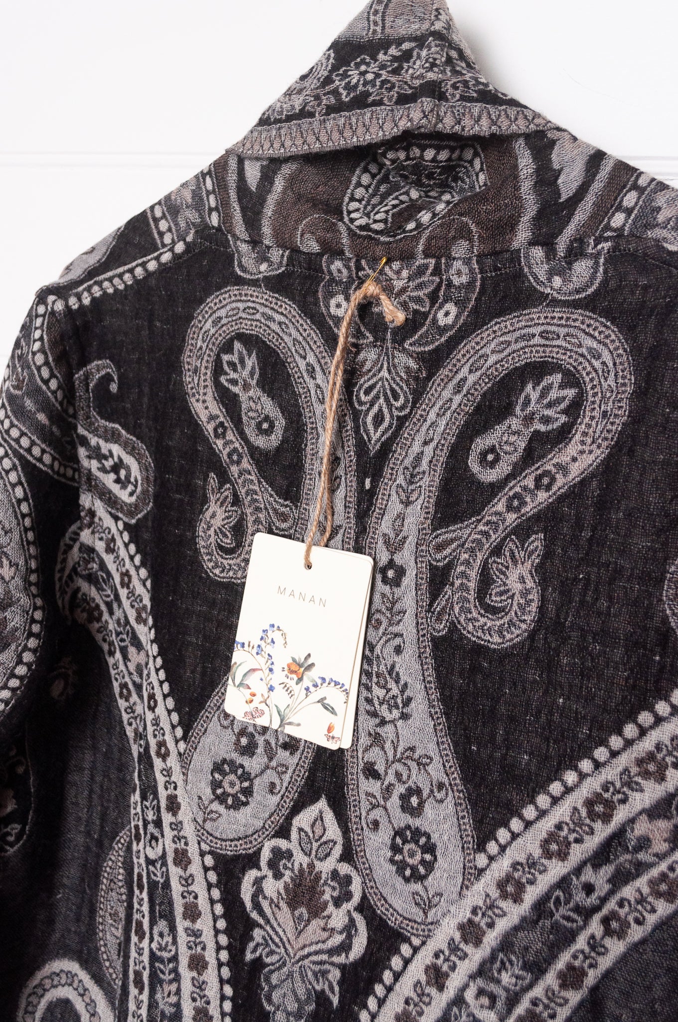 Manan Kami reversible wool jacket - Mahana monochrome