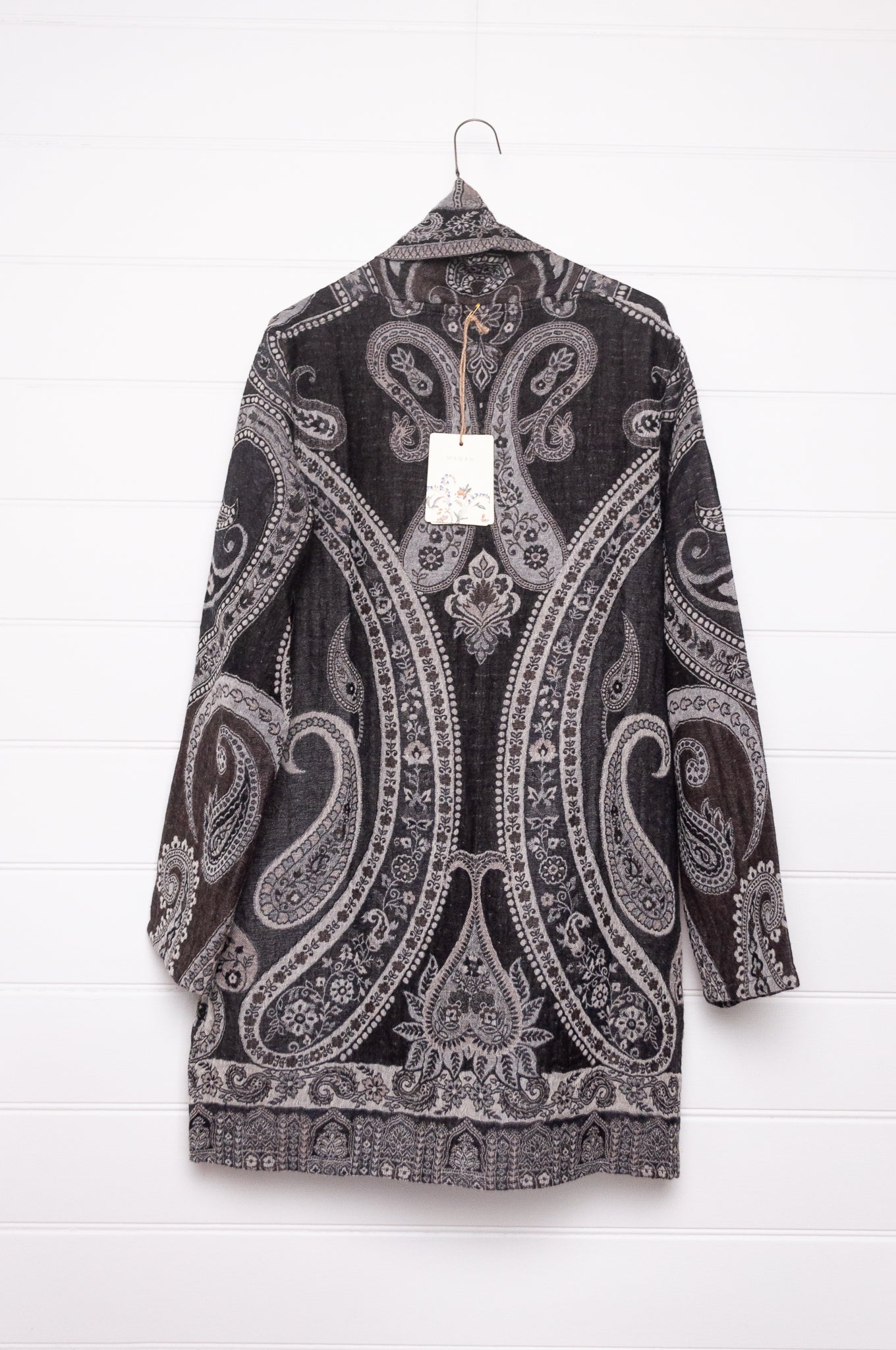 Manan Kami reversible wool jacket - Mahana monochrome