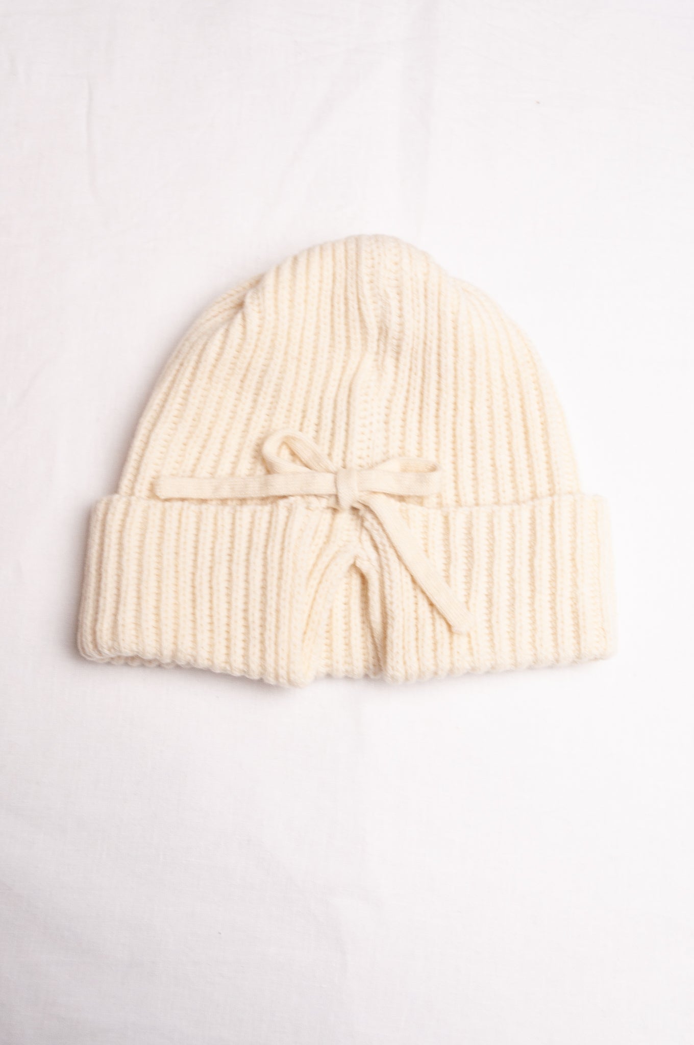PCNQ pure wool ivory beanie bonnet.