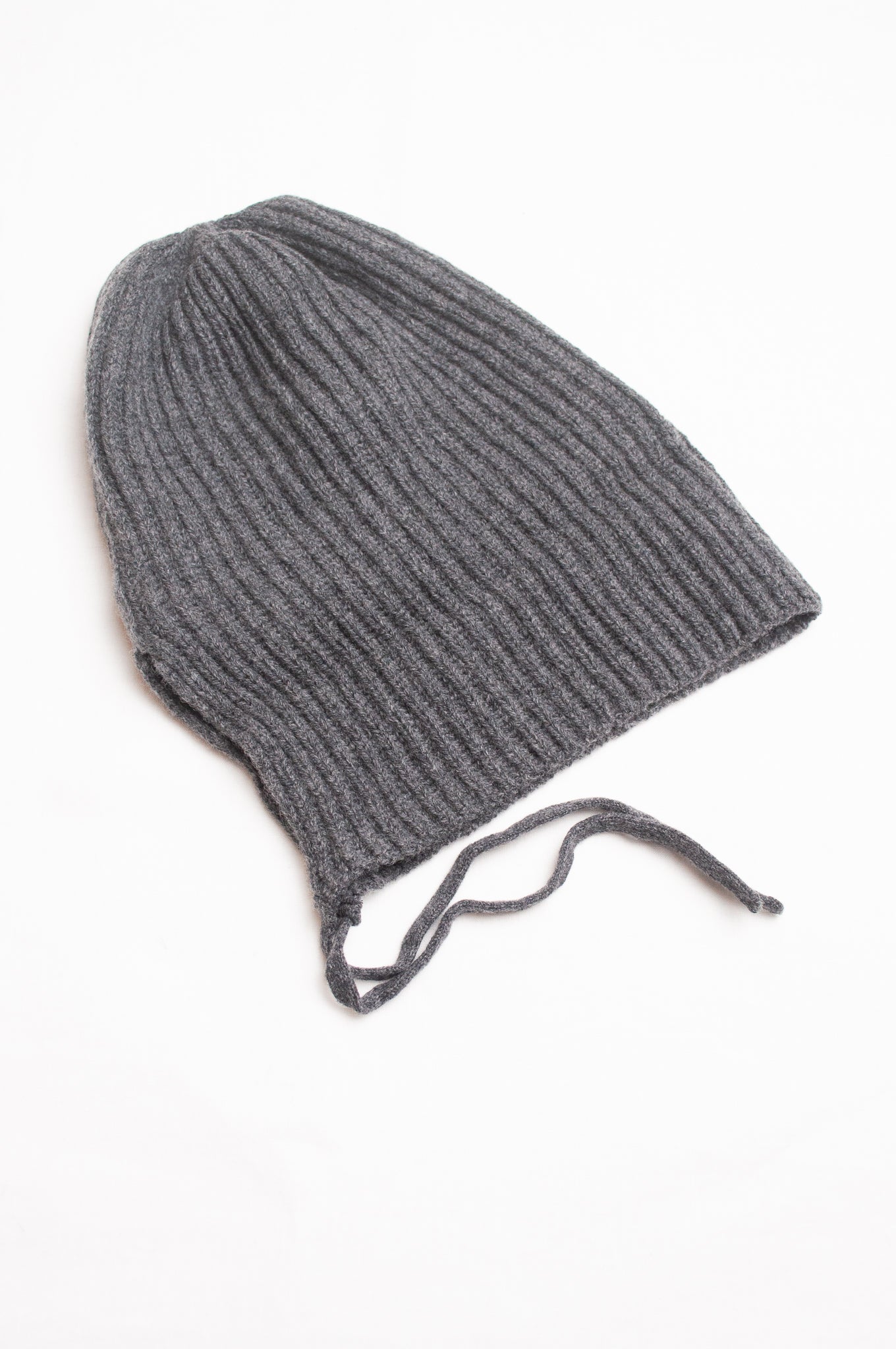 PCNQ pure wool charcoal grey beanie bonnet.