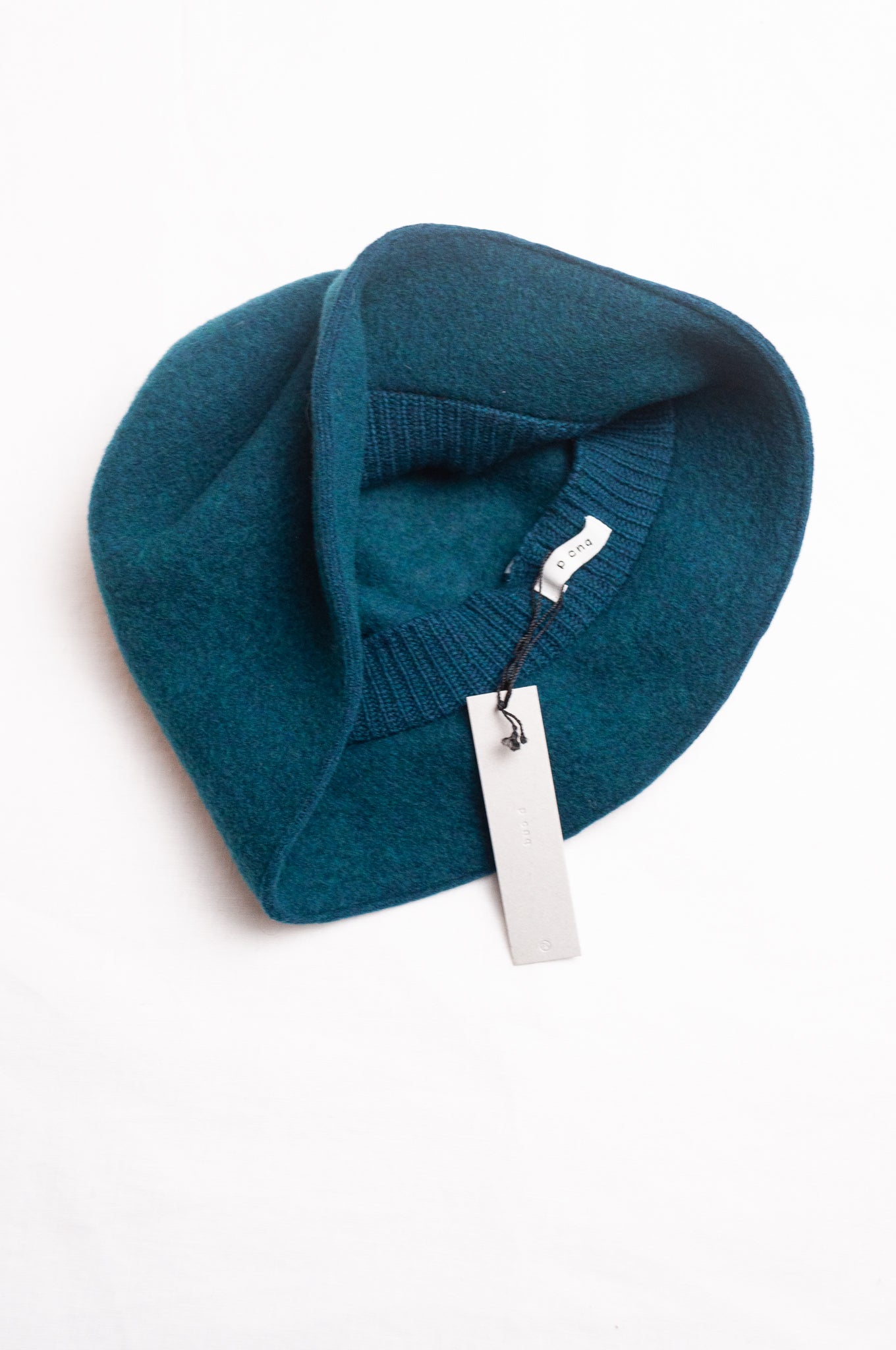 PCNQ pure wool teal green Bella cloche bucket hat.
