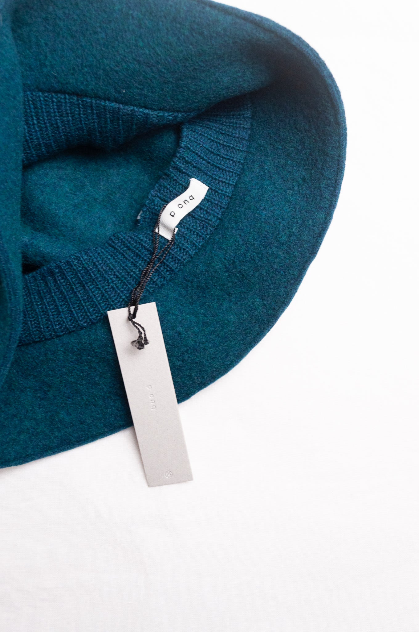 PCNQ pure wool teal green Bella cloche bucket hat.